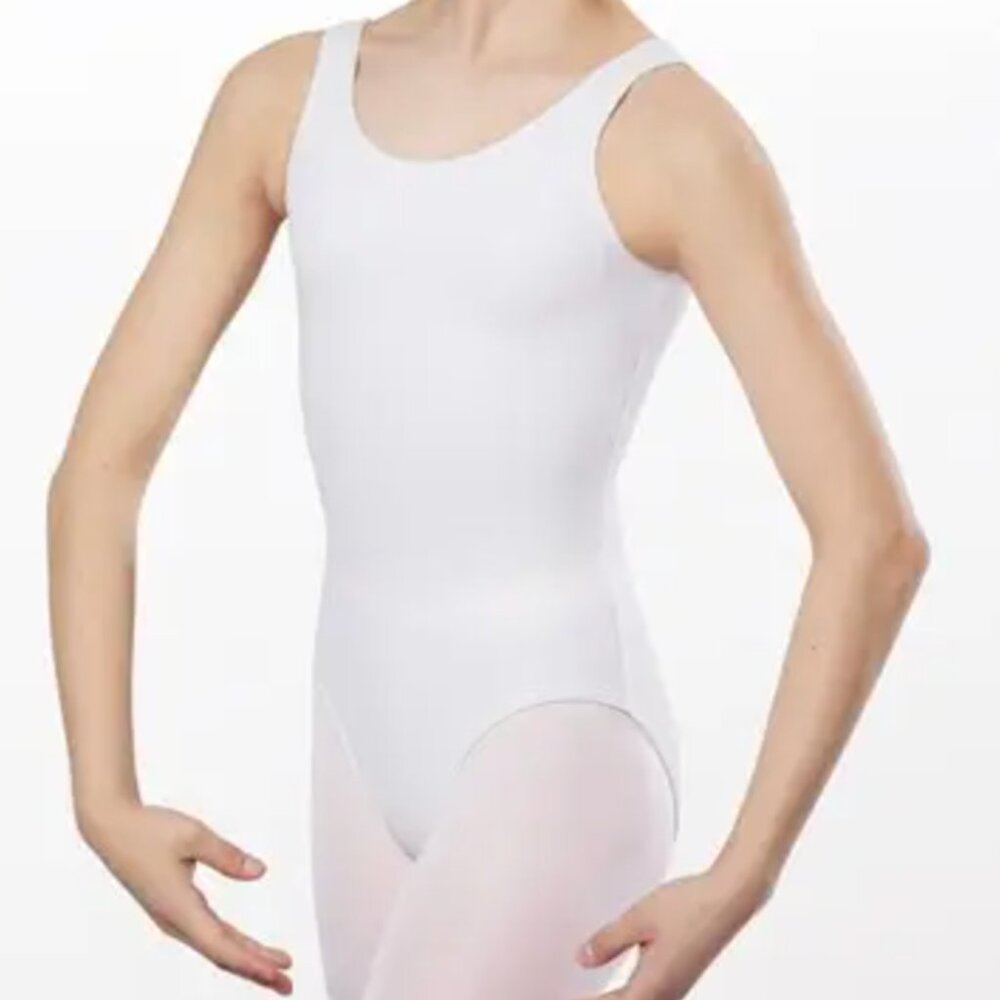 Weissman White Tank Leotard